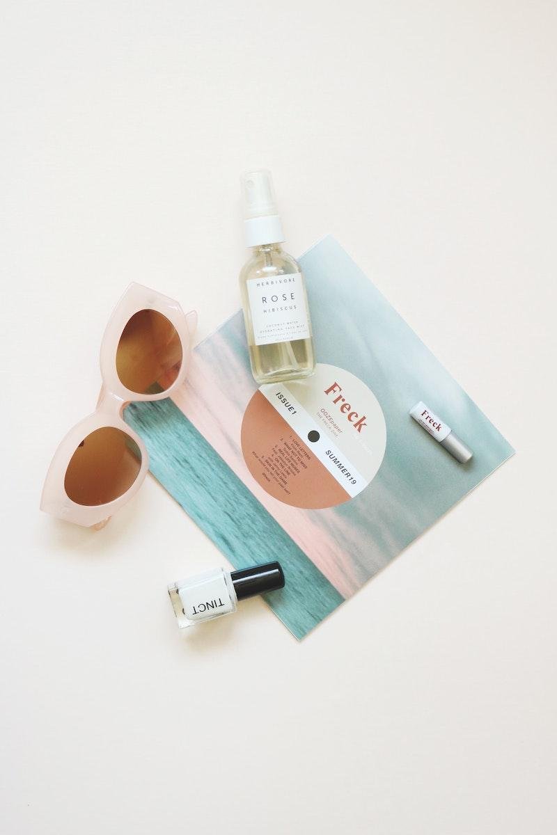 Photo of Sunglasses and skincare for oily skin
