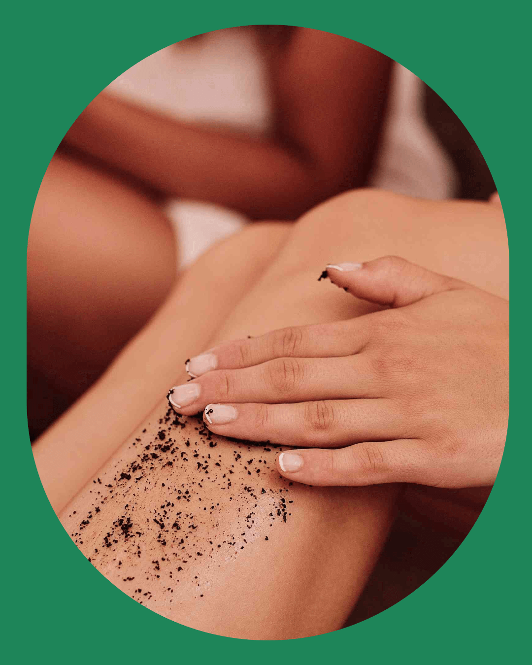 Coffee and coconut oil body scrub